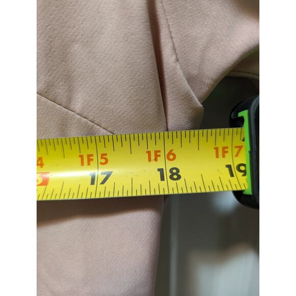 TCEC Puff Sleeve Fitted Waist Pink Mini Dress Spring Summer Size L - Picture 6 of 8